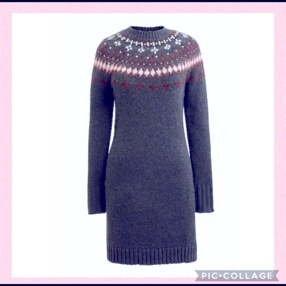 J Crew Fair Isle Sweater Dress